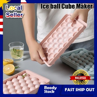 14 Holes Small Round Ice Cube Tray Sphere Ice Ball Maker Silicone Mold with  Lid