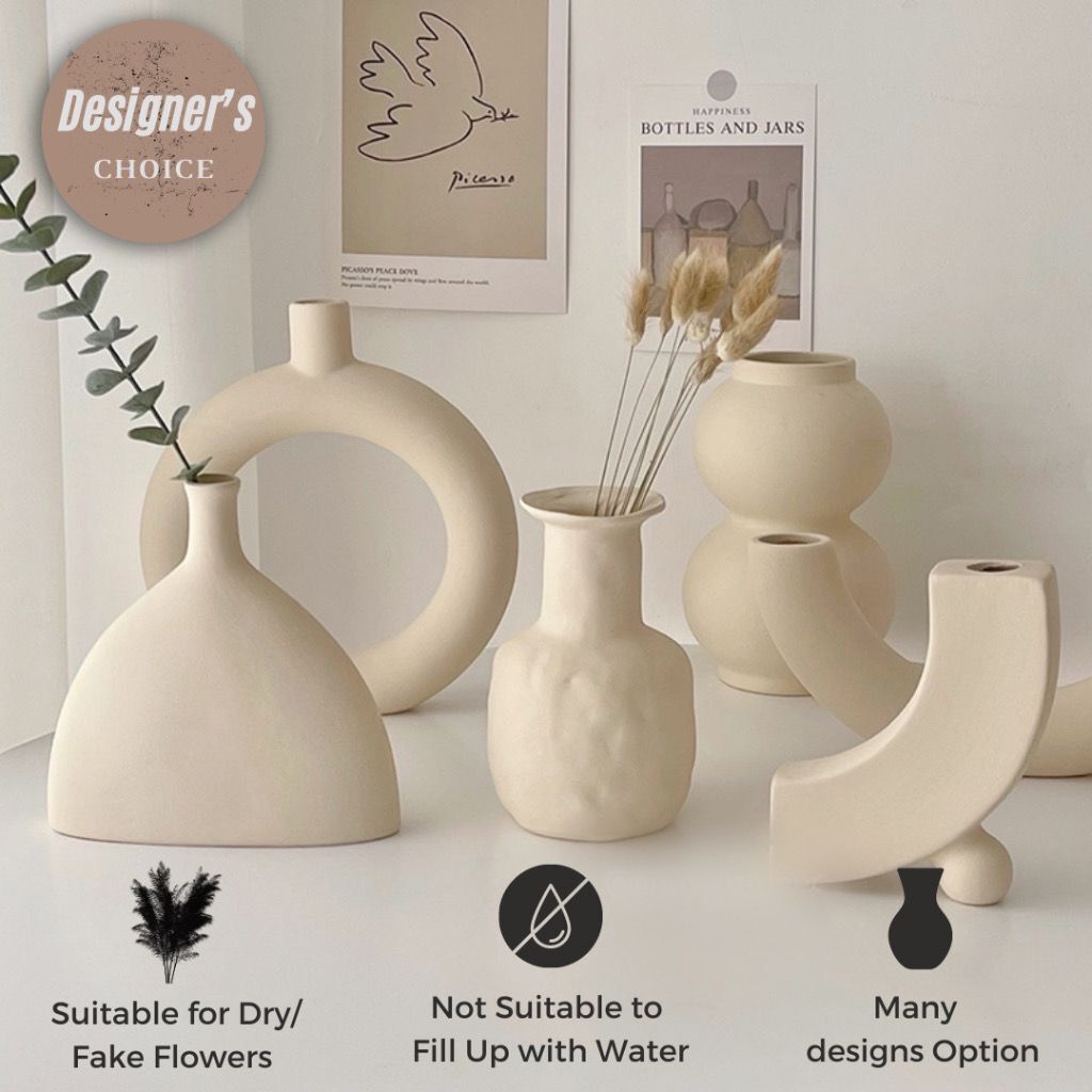 Nordic Ceramic Vase SET Classic Pasu Seramik Artistik Nordic Klasik