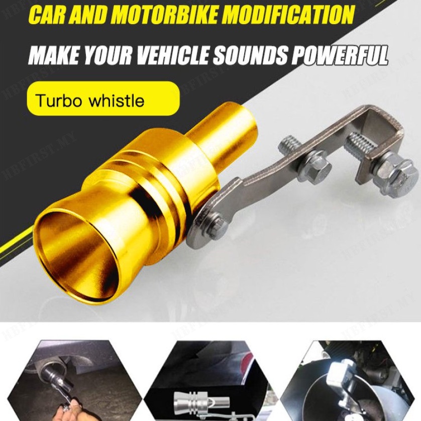 【Ready Stock】Exhaust Pipe Turbo Whistle Sounder Imitator Turbine