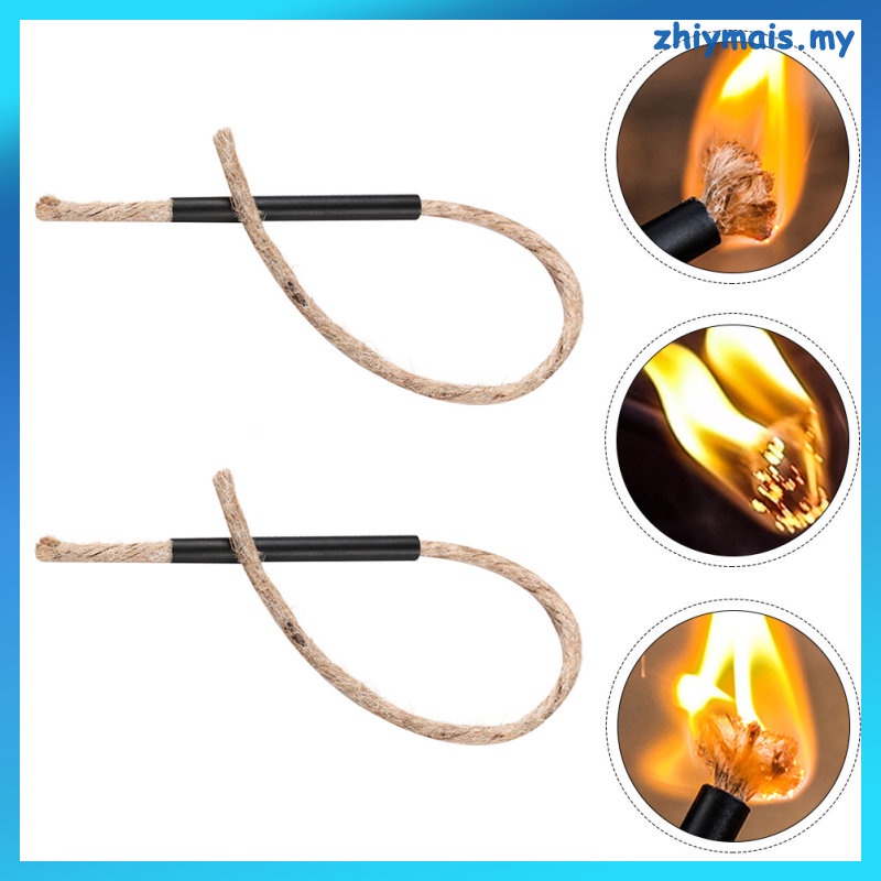 2pcs Fire Rope Waterproof Camping Kit Waterproof Survival Wick Cord ...