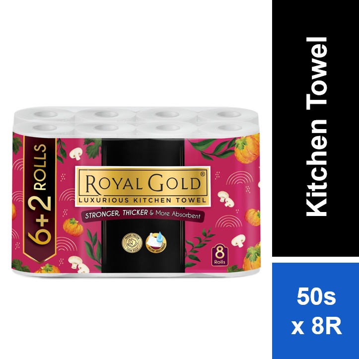 Royal Gold Kitchen Towel 8 rolls x 50s Shopee Malaysia