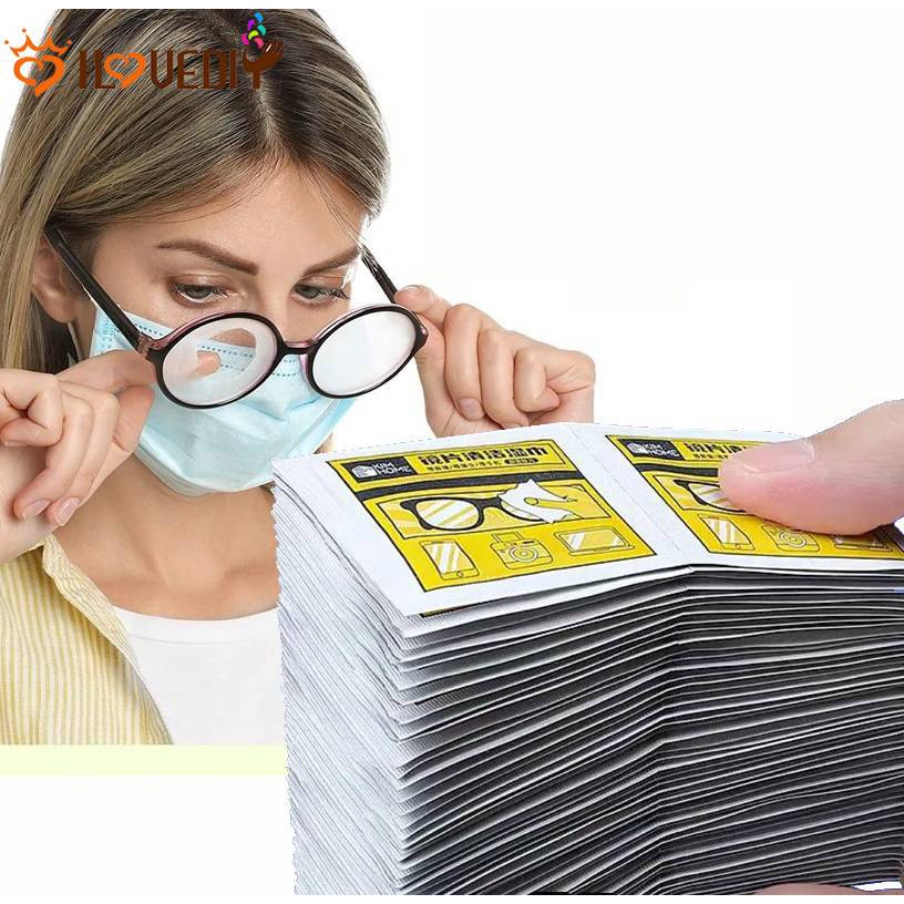 10Pcs AntiFog Cleaner Wet Wipes / Independent Packaging Screen Glasses