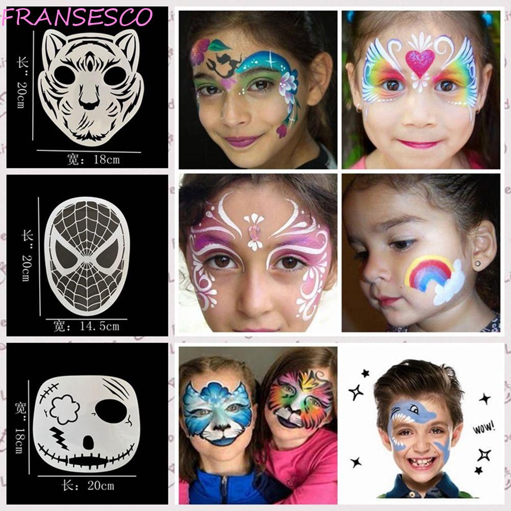 FRANCESCO Face Paint Template, Cartoon White Body Painting Stencils