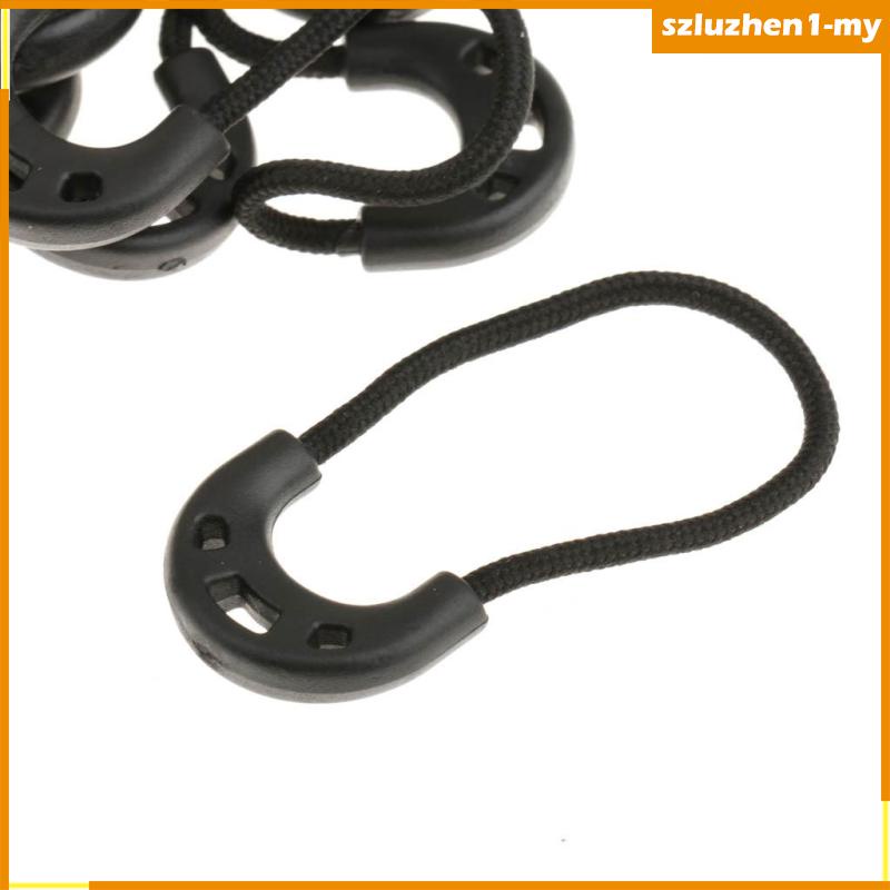 [SzluzhenfcMY] Lot 10pcs zipper tag pulls Cord Rope Ends Lock Zip ...