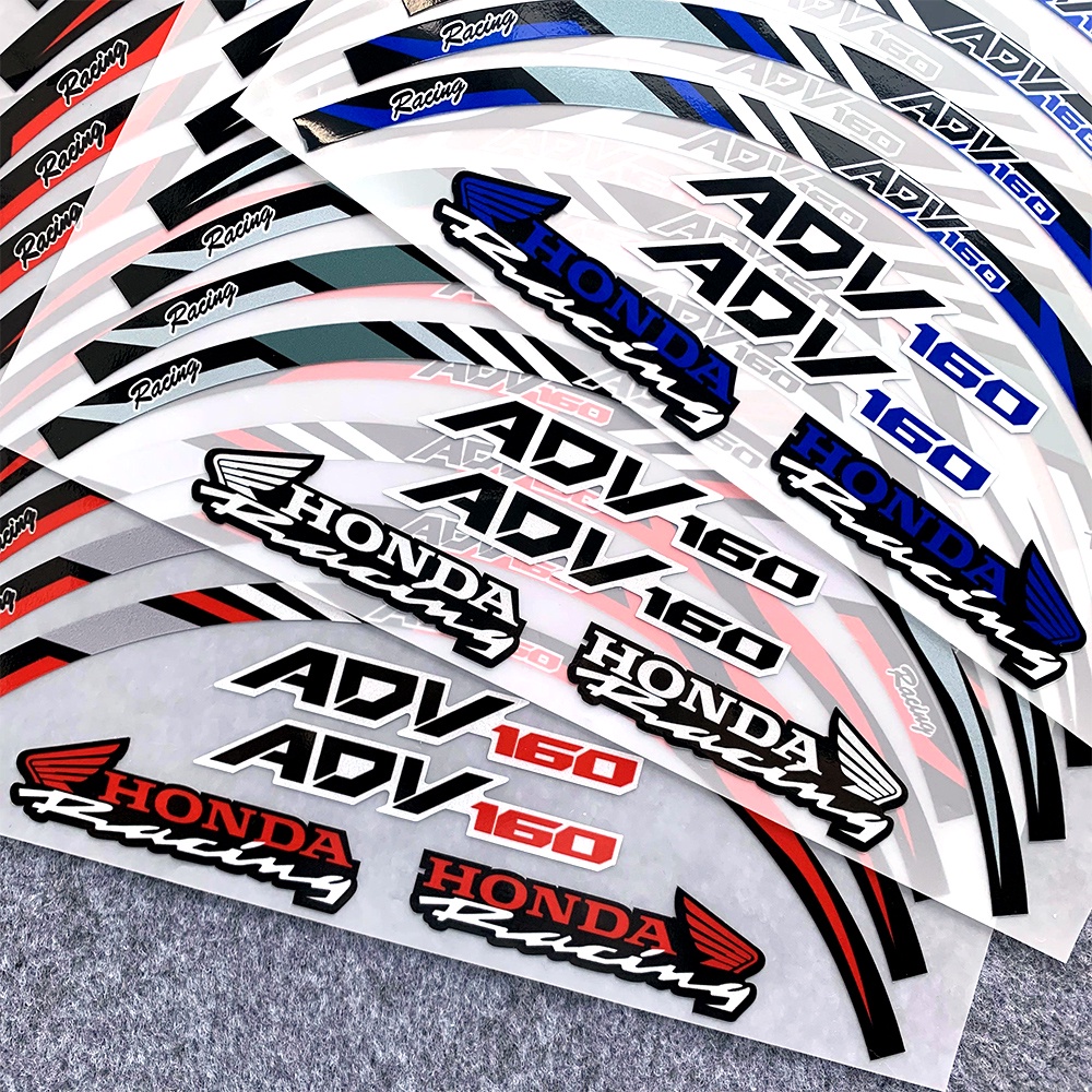 ADV 160 Reflective Motorcycle Wheel Sticker Rim Hub DecalsFor HONDA ADV ...
