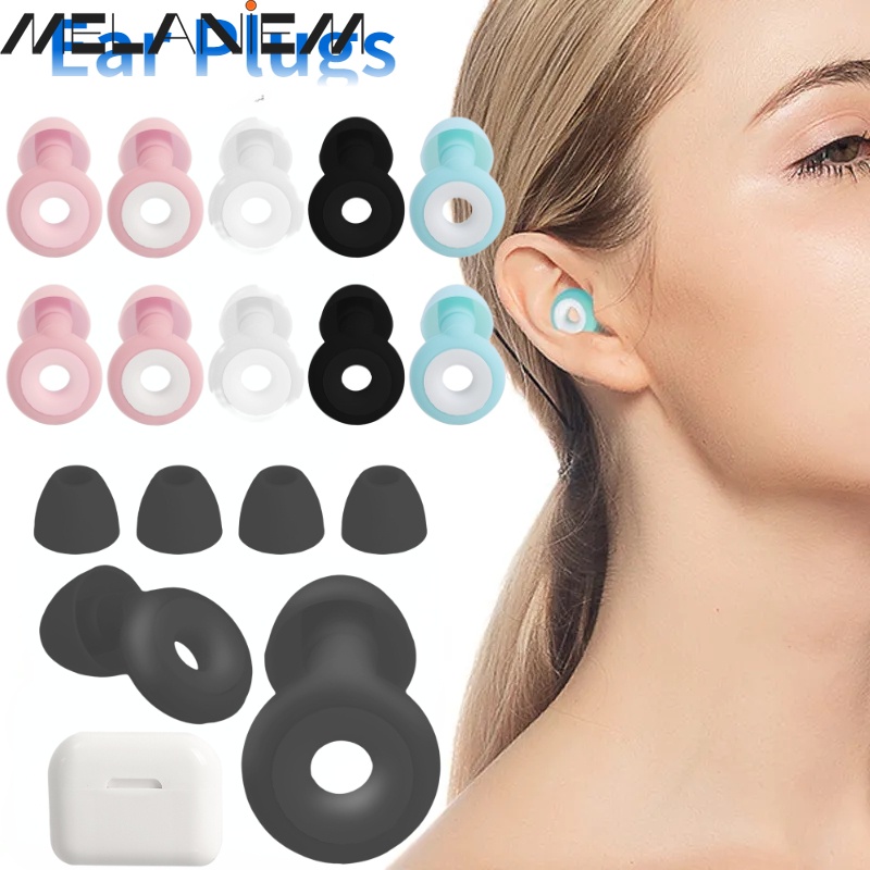 2Pcs Environmentally Friendly Noise Reduction Ear Plug For Travel Work Swimming Professional