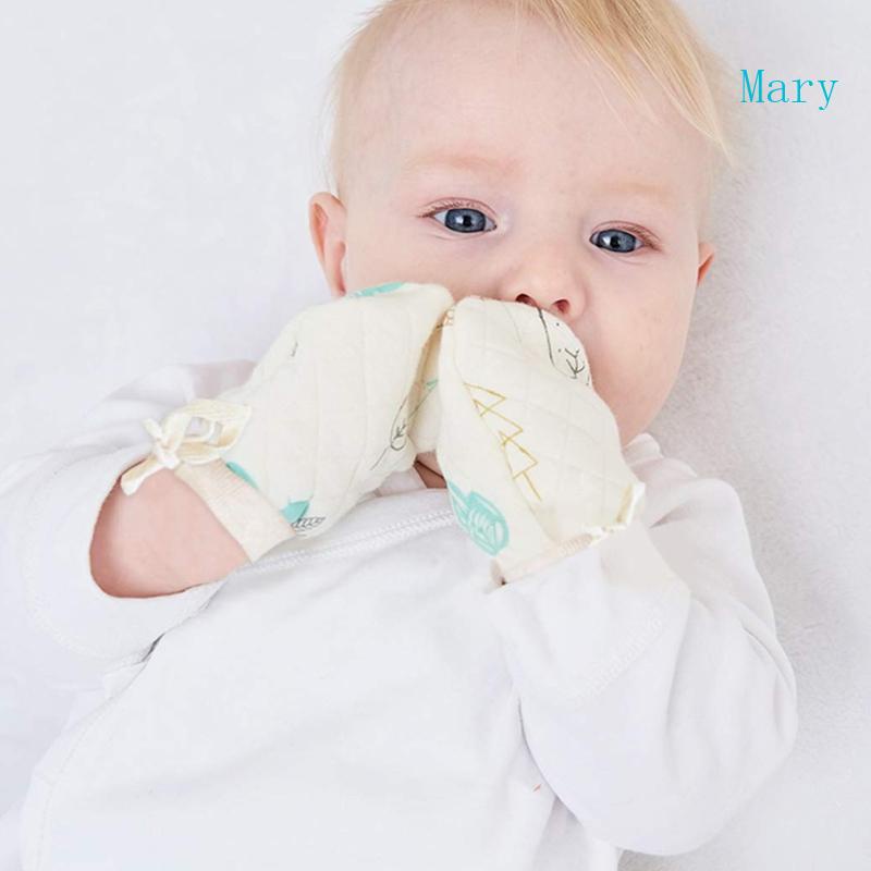 Mary 5 Pairs Baby Anti Scratching Gloves Soft Cotton Gloves Newborn