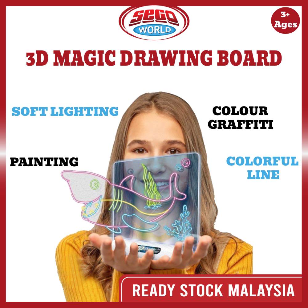 mini 3d magic drawing toys led