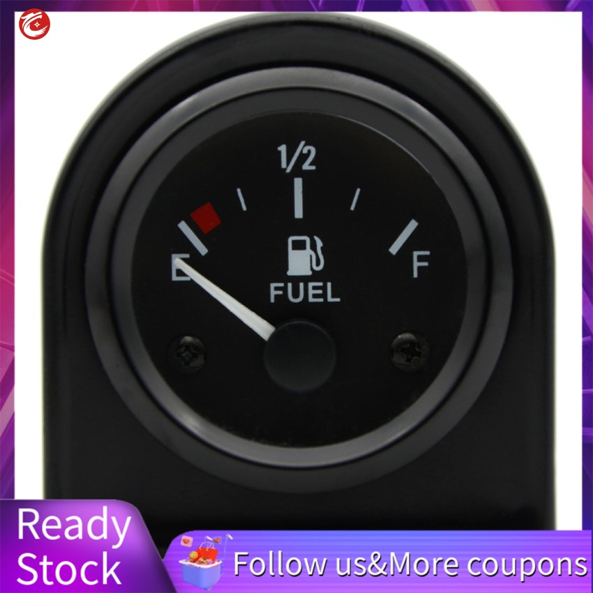 AUTO 12v 52mm Universal Aluminum Car Fuel Gauge Fuel Level Gauge Meter