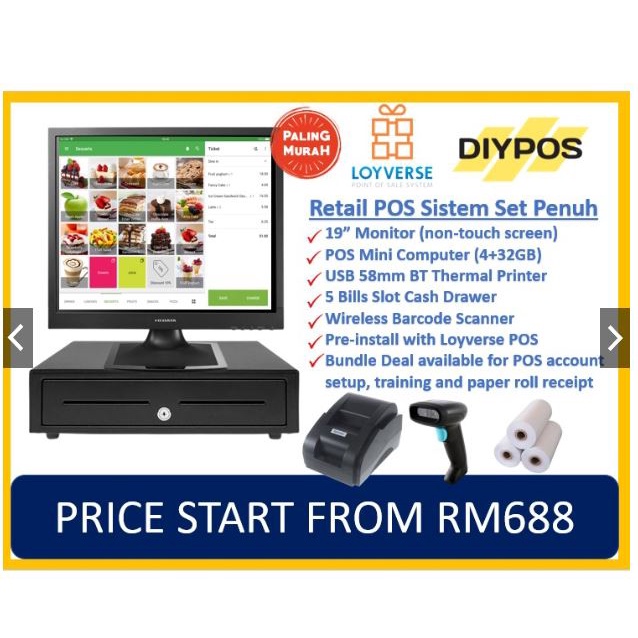 Retail POS System Loyverse Mesin Cashier POS System Mesin Kaunter
