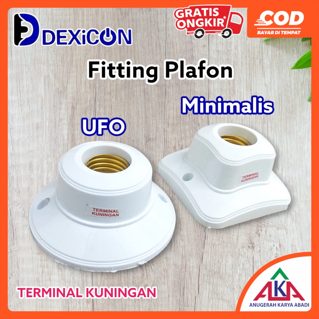 DEXICON Lamp Holder Ceiling Fitting E27 4A 250V SNI Brass Terminal ...