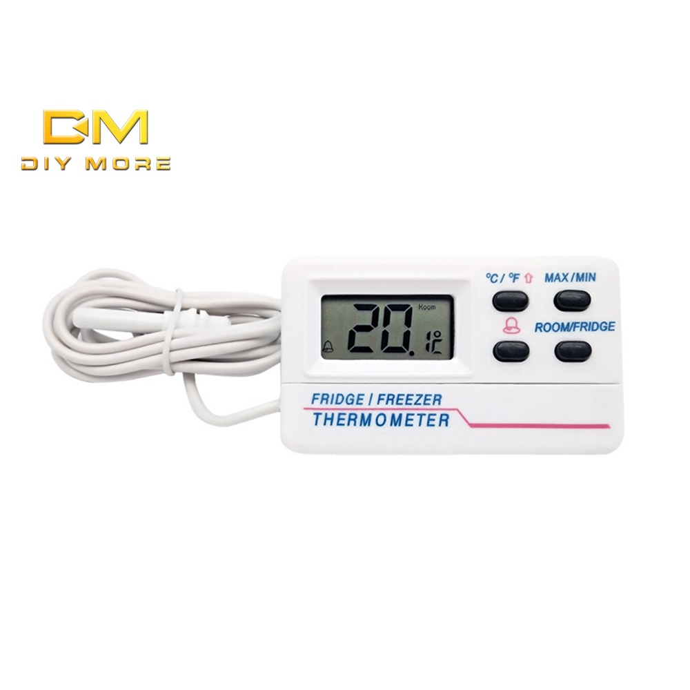 DIYMORE Fridge Freezer Thermometer High & Low Temperature Alarms