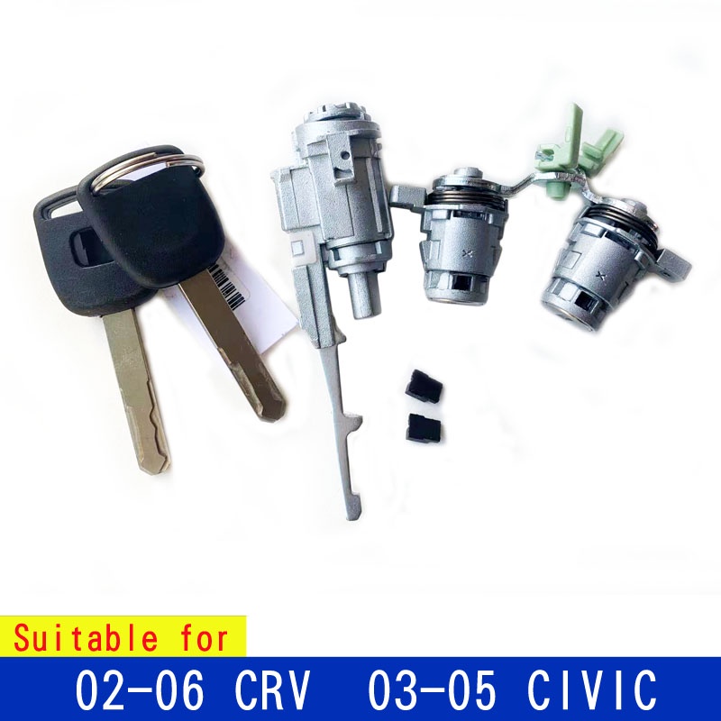 Applicable to 20032006 Honda CRV Civic Car Switch Lock Left and Right Lock Cylinder Lock Set