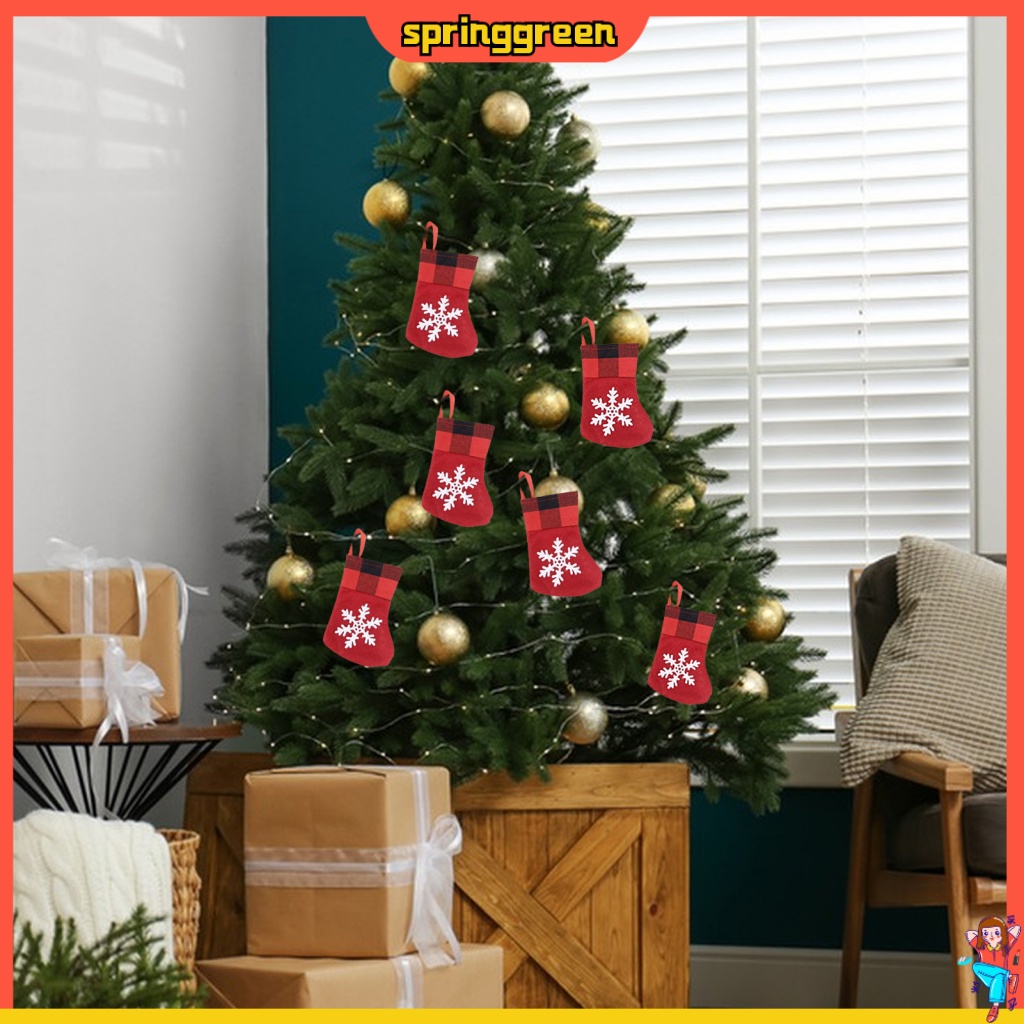 SPRINGGREEN Ecofriendly Christmas Socks Candy Holder Festive