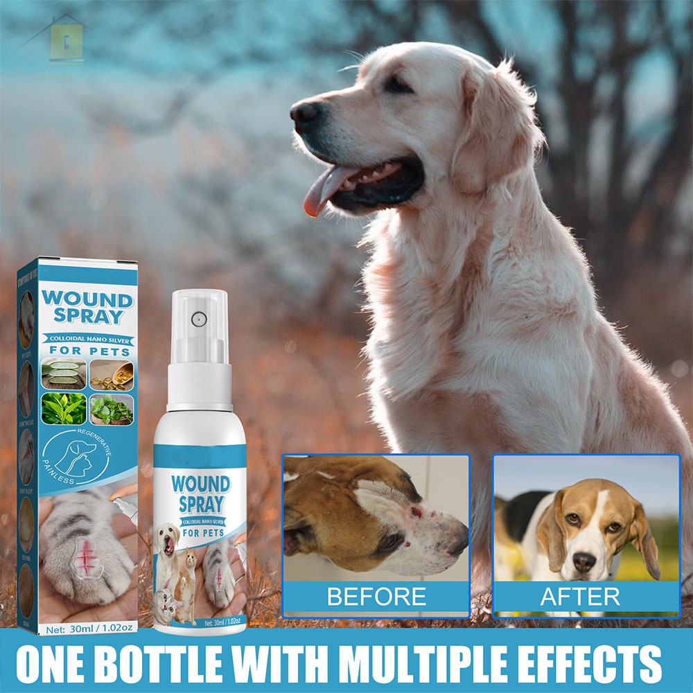 Pet Wound Skin Solution Spray Odourless and Non-irritating Spray ...