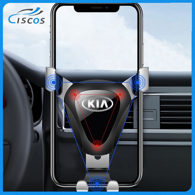 Ciscos 360 Degree Car Phone Holder Gravity Mobile Phone Mount Car Interior Accessories For Kia 0574