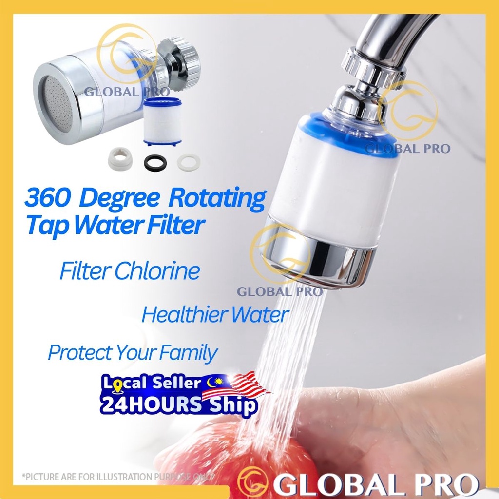 Faucet With Filter Chlorine Filter Water Filter for Sink 360° Rotating