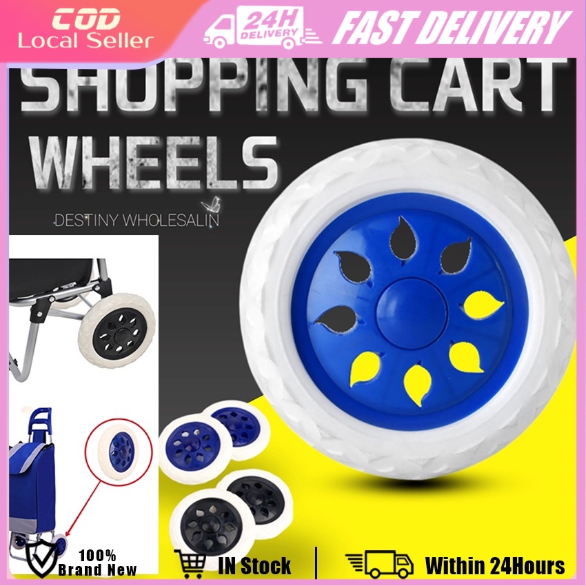 16CM 2Pcs/Set Shopping cart trolley Wheel replacement Roda troli roller ...