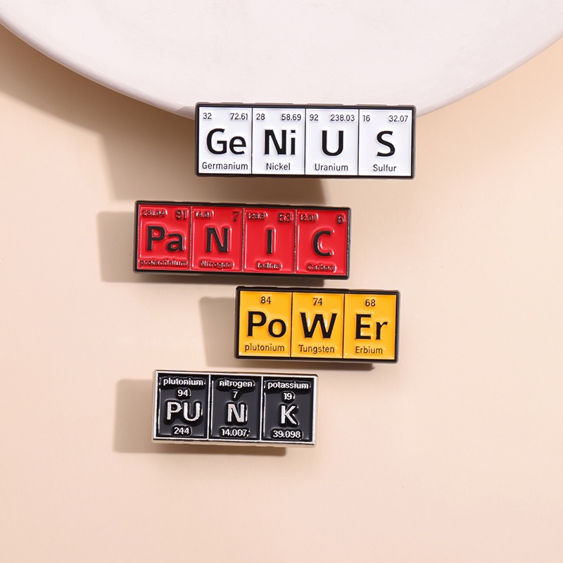 Chemical Element Table Enamel Brooch Souvenirs Backpack Accessories ...