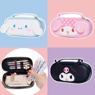 Original Sanrio Hello Kitty Pencil Bags Case Kuromi My Melody Cinnamoroll Cartoon Stationery Box Kids School Supplies Korean, Pink