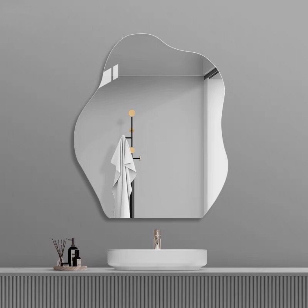 Acrylic Mirror Wall-Sticking Household Bathroom Soft Mirror Irregular ...