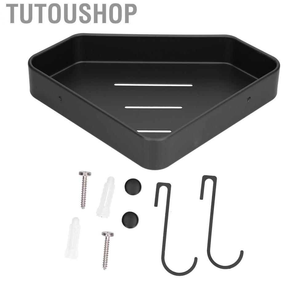 Bathroom Shower Shelf Corner Caddies Black Aluminium Alloy