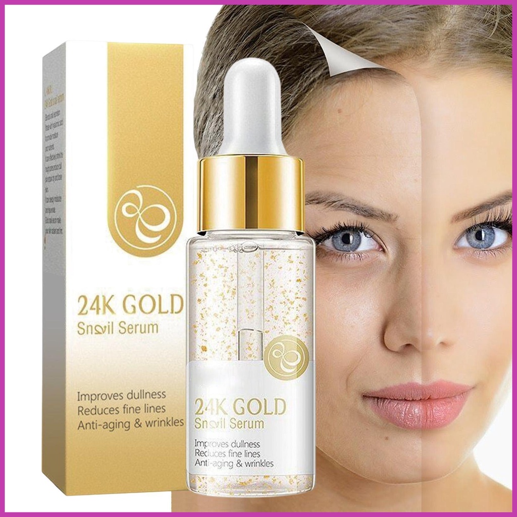 24K Gold Facial Serums Pure Gold Essence Gold Flakes Essence For Day