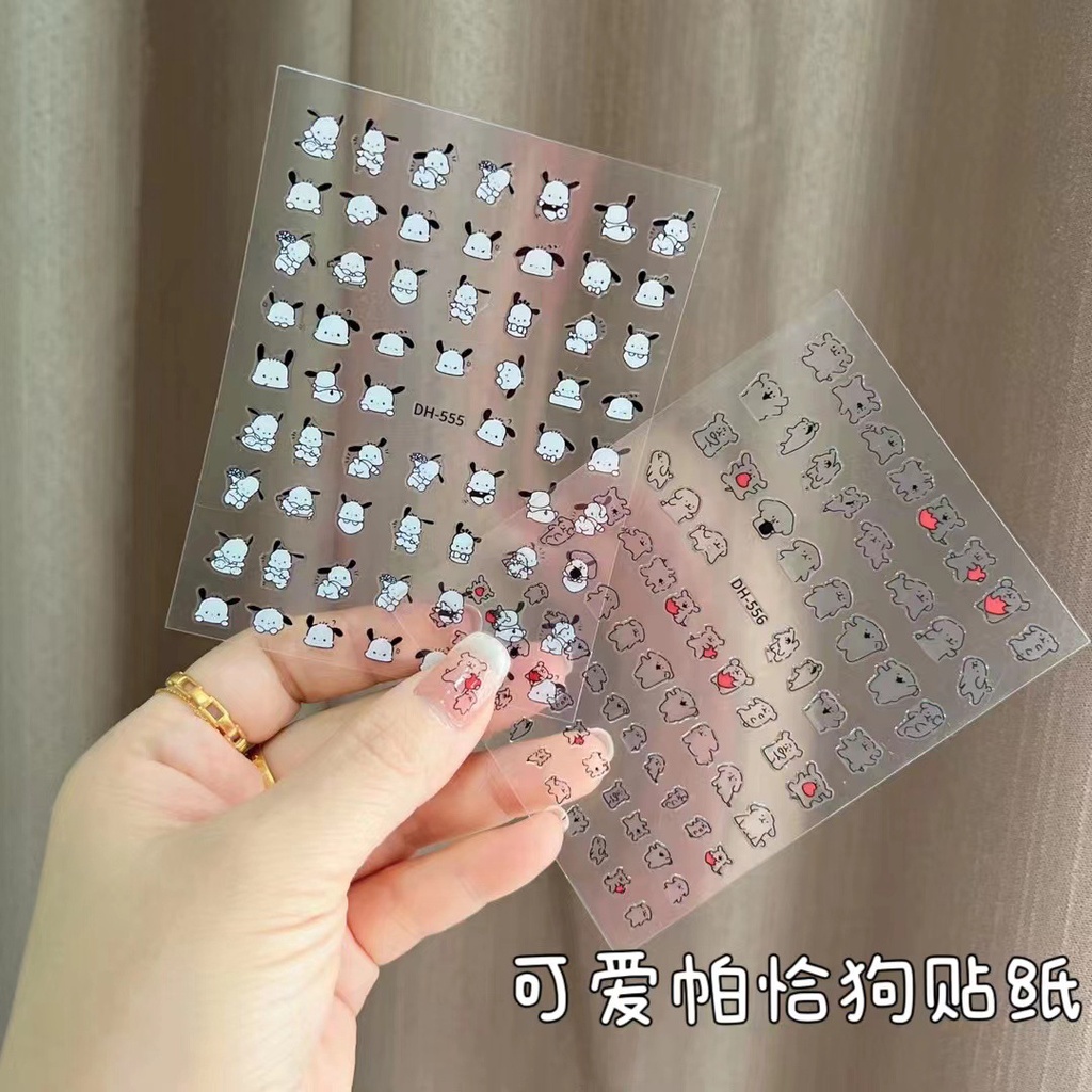 Nail Sticker New Style Sticker Cute Cartoon Pacha Dog Line Love Dog ...