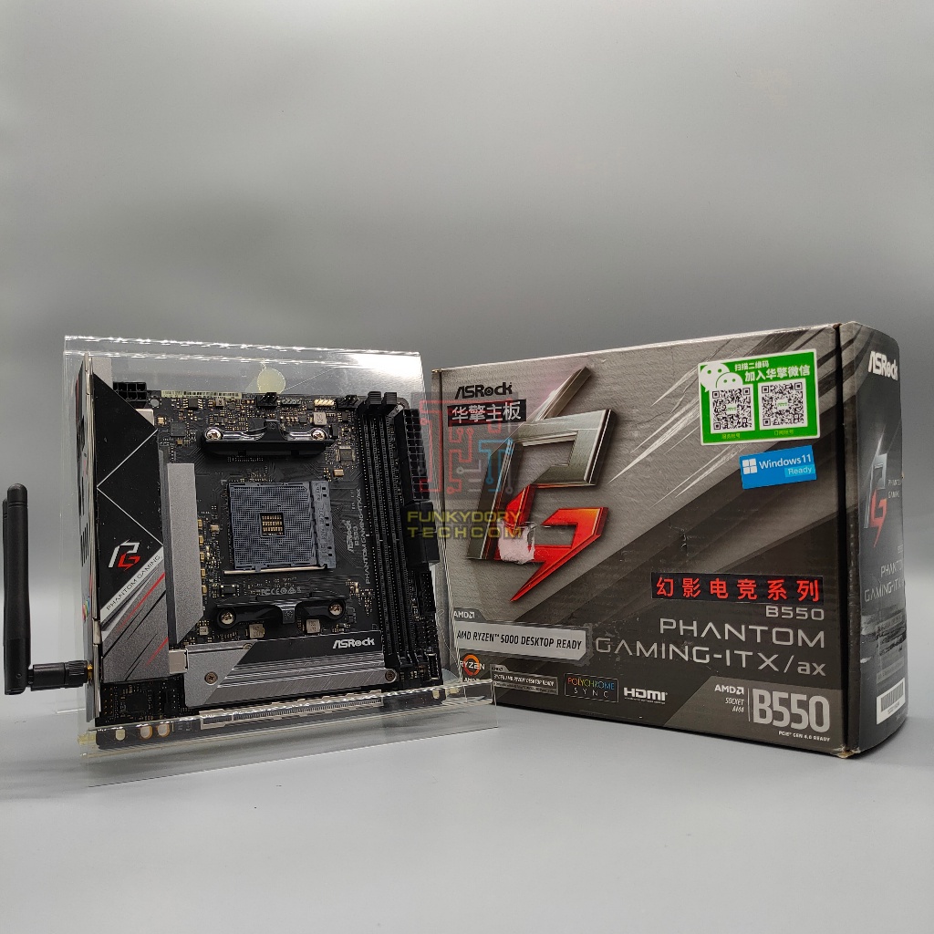 ASRock B550 PHANTOM GAMINGITX/AX Mini ITX AM4 Motherboard Shopee