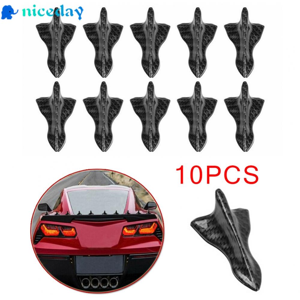 Spoiler Bumper Improves Fuel Economy Reduces Drag Universal 10Pcs Black