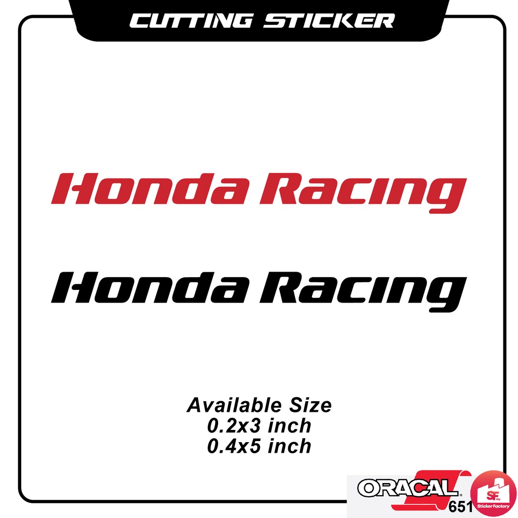 Sticker Cutting - Logo Decal Honda Racing Sticker / Sticker decal Honda ...