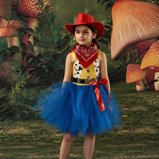 Disney Toy Story Jessie Woody Cosplay Disfraz Niñas Puff Mangas