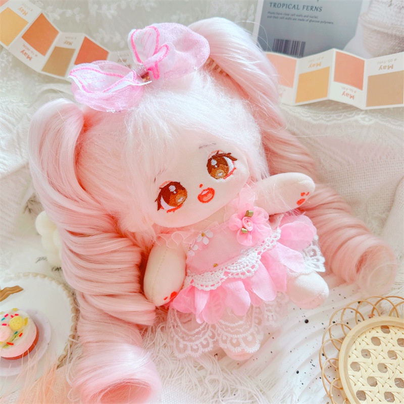 Cotton Doll 20cm Baby Clothes Doll Glutinous Sweetheart Pink Gauze
