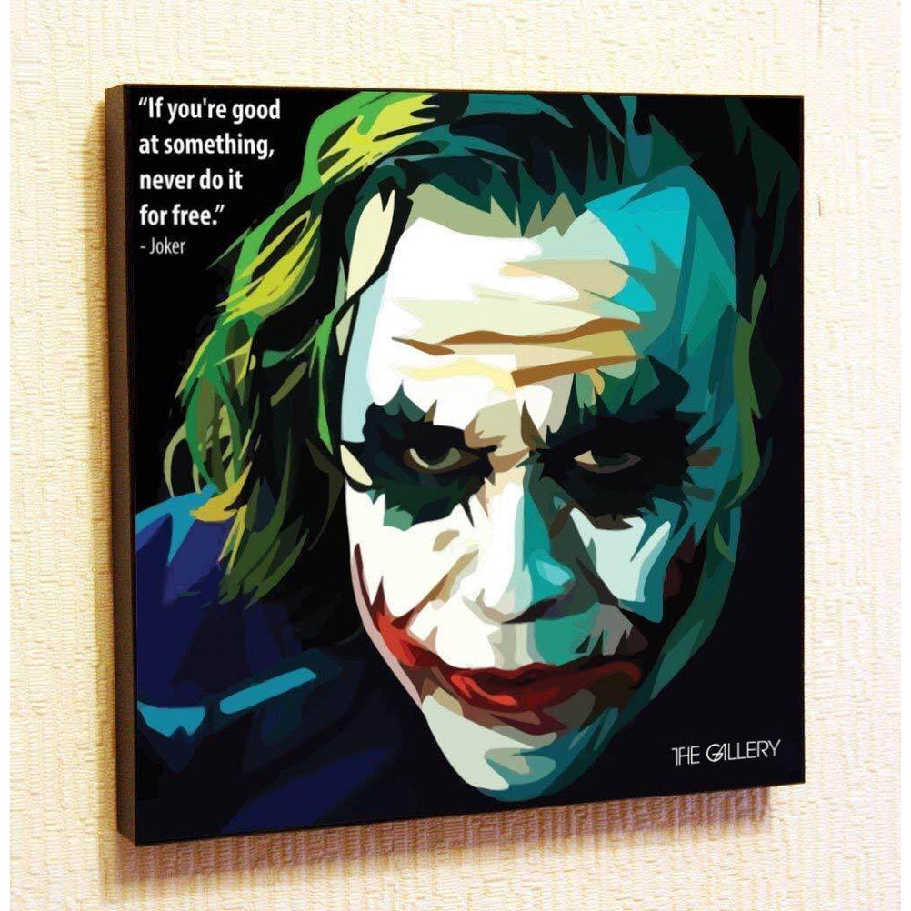 Joker Heath Ledger Super Hero Motivational Quotes Wall Decals Pop Art