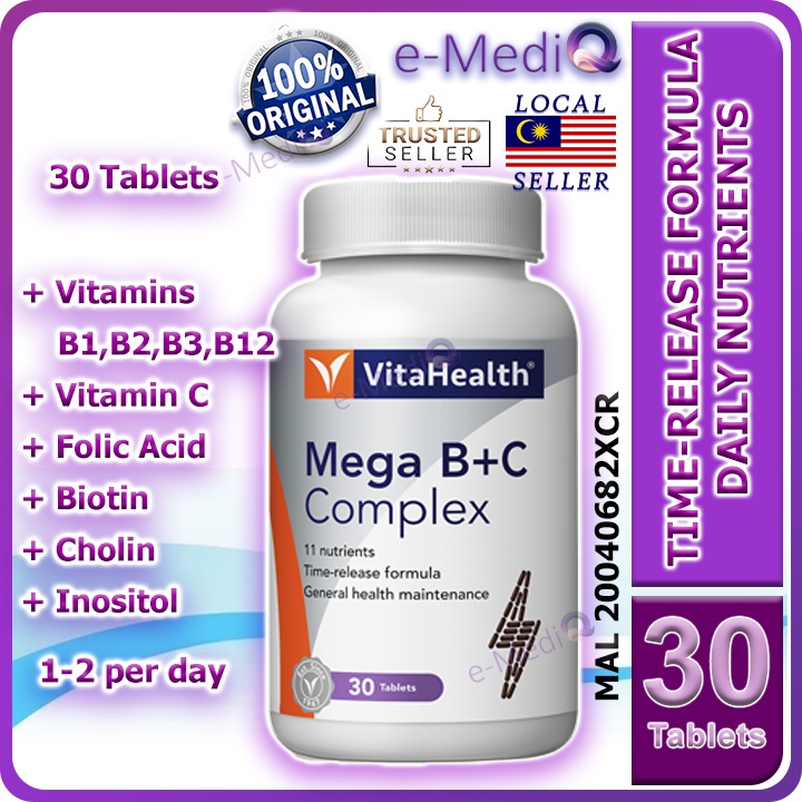 VitaHealth Vitamin Mega B C Complex [Time Release Formula] (Exp: Apr ...