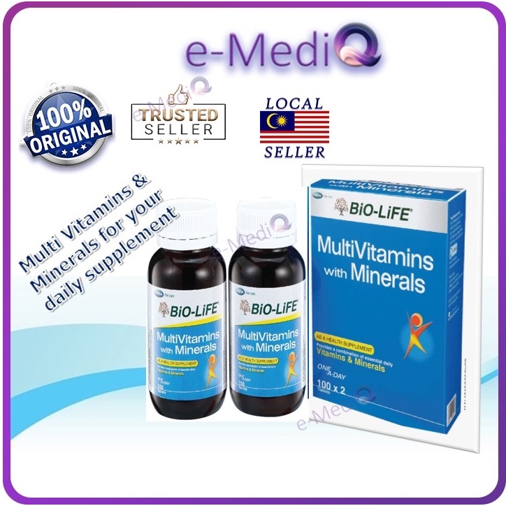 BIOLIFE 18 Multi Vitamins & Minerals Biolife One A Day 100s/Bottle