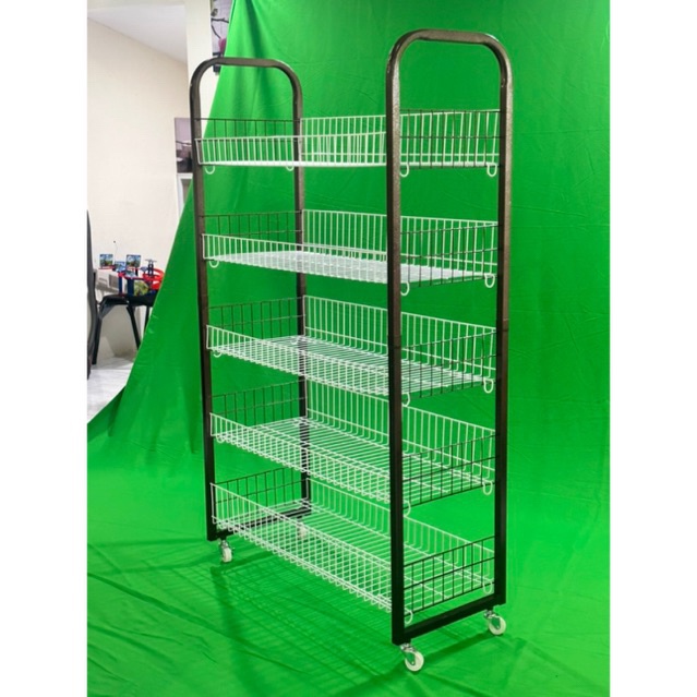(Ready Stock)Super Heavy Duty 5 Tier Rack with roller /5 Tingkat Rak ...