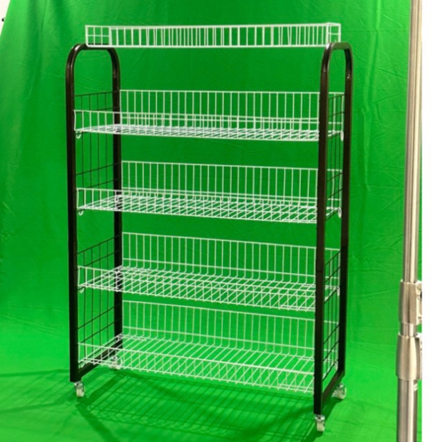 (Ready Stock)555 Heavy Duty 5 Tier Rack/Dish Rack with roller/Rak dapur ...