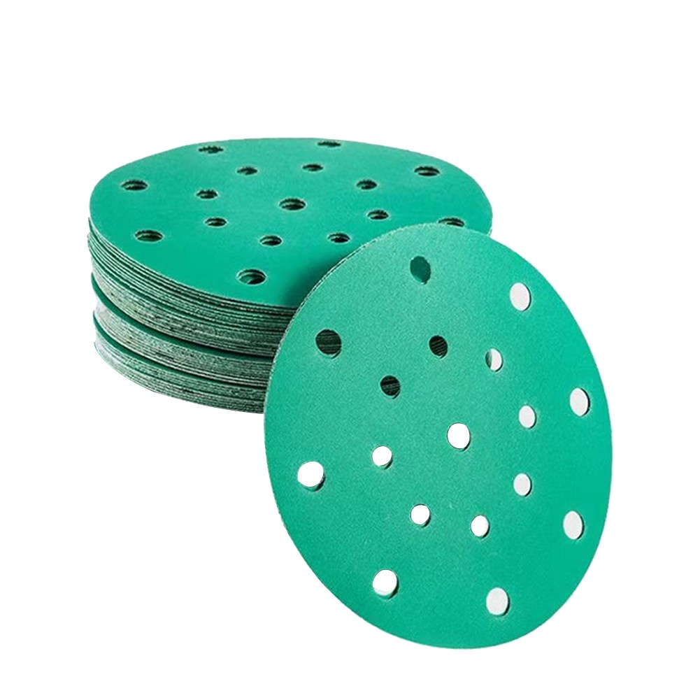 [Ready Stock] 6 inch 17 hole sandpaper round flocking 80320grit
