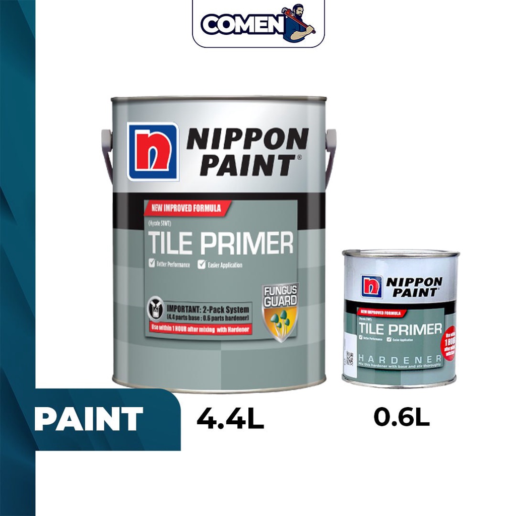NIPPON PAINT Tile Primer 5L Water Thinned Epoxy Primer for Tile Floor Concrete Masonry Paint Cat