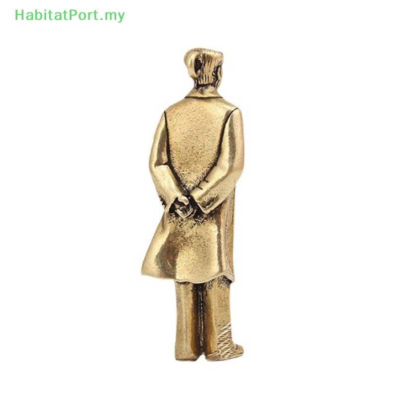 HabitatPort Copper Statue Collectable Chinese Brass Carved Mao Zedong ...