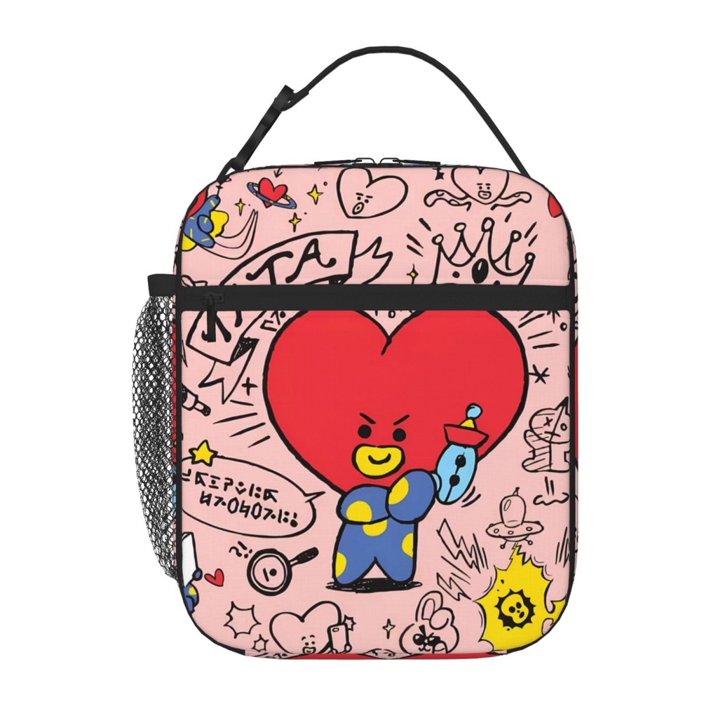 BT21 BTS Insulated Lunch Bag Portable Lunch Handbag Student Lunch Bag