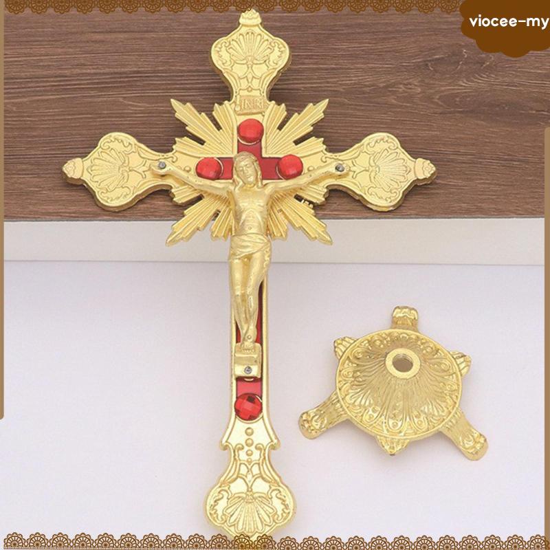[VioceeMY] Standing Crucifix Table Cross Prayerful Inspiration, Devout ...