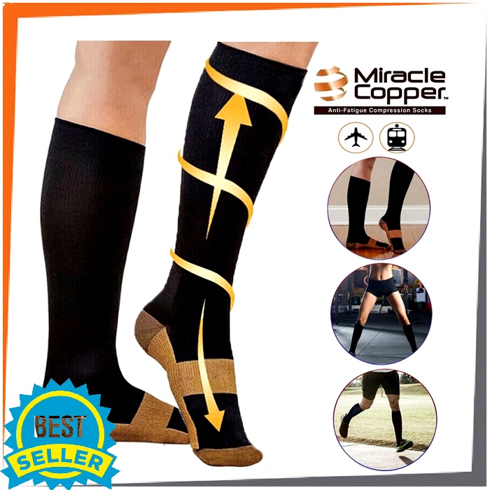 Copper Anti-Fatigue Compression Knee High Socks