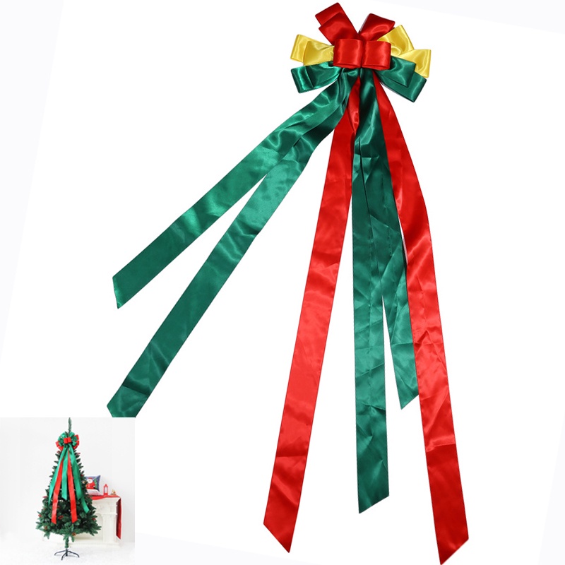 Big Bow Christmas Tree Threepiece Ribbon Christmas Tree Shopee Malaysia