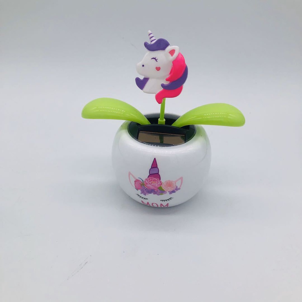 Flower Pot Solar Powered Dancing Swing Ornaments Window Sill Car ...