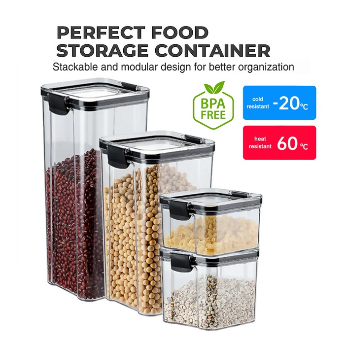 KA CHING Food Storage Container Plastic Kitchen Refrigerator Noodle Box ...