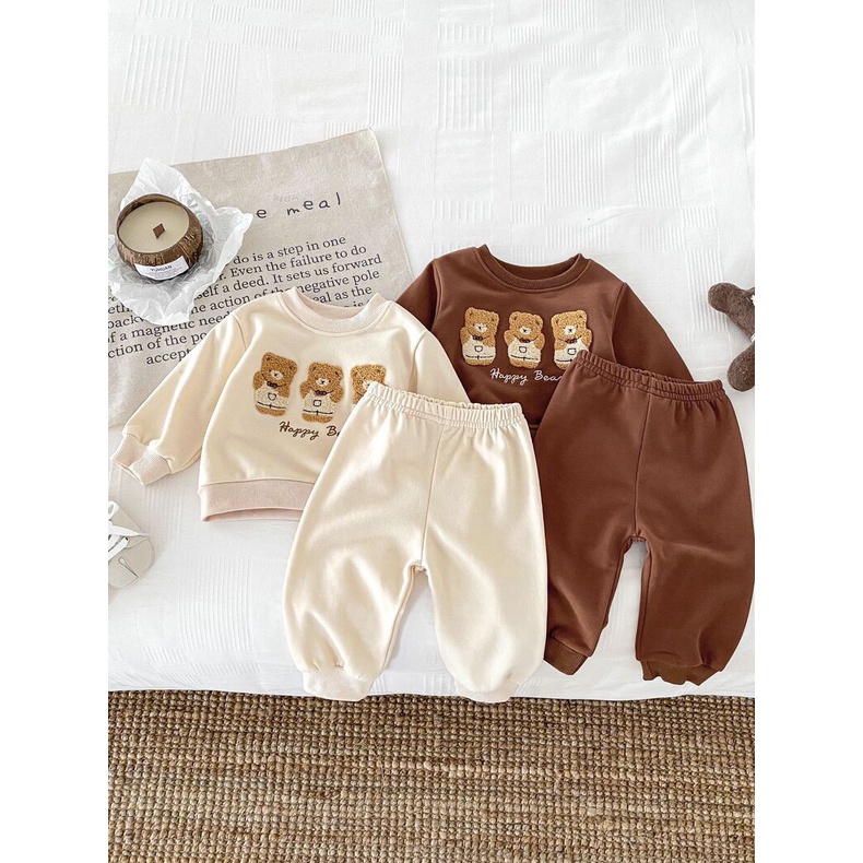 Baby Boys And Girls Stereoscopic Bear Sleeveless Straps Shorts With Sun Hat Sets In Summer