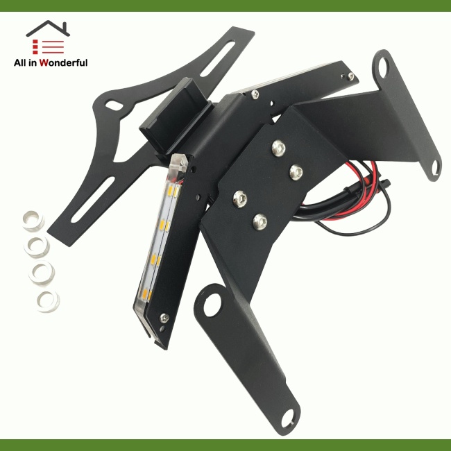 WONDER Motorcycle Rear License Plate Frame With Light Turn Signal ...