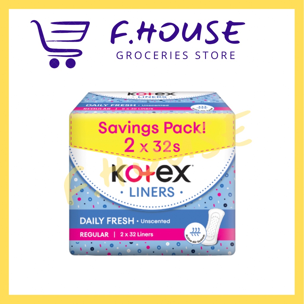 Kotex Liners Regular Unscented(32’s x 2 ) Shopee Malaysia